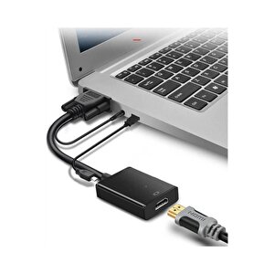 Ses Destekli Vga To Hdmi Kablo