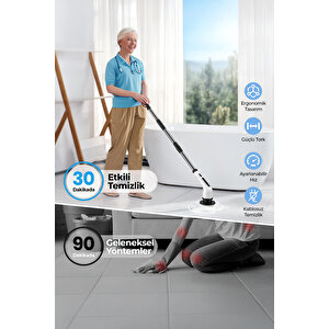 8 Başlıklı Şarjlı Dijital Temizlik Fırçası