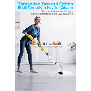 8 Başlıklı Şarjlı Dijital Temizlik Fırçası