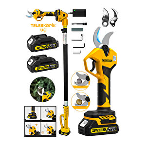 52-s Brushless Motor Teleskop Akülü Bağ Dal Ağaç Kesme Biçme Budama Şarjlı Makası Makas