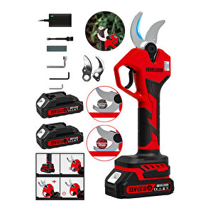 K-40 Mm Dijital Kömürsüz Akülü Bağ Dal Ağaç Kesme Biçme Budama Şarjlı Makası Makas Makinesi