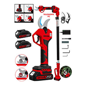 52-k Brushless Motor Teleskop Akülü Bağ Dal Ağaç Kesme Biçme Budama Şarjlı Makası Makas