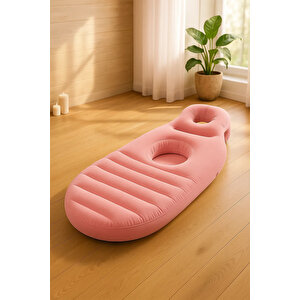 Robo Şişme Hamile Yatağı Elektrikli Şişirme Pompası Hediyeli Pembe