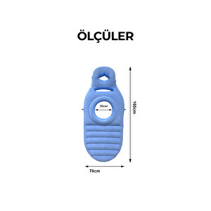 Robo Şişme Hamile Yatağı Elektrikli Şişirme Pompası Hediyeli Mavi