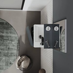 Conza 45 Cm Banyo Dolabı Takımı Antrasit