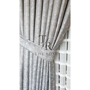 Lyra Fon Perde Gri, Tek Kanat, Pileli, Yeni Sezon, Kırışmaz, Kuşak Hediyeli 100x280 cm