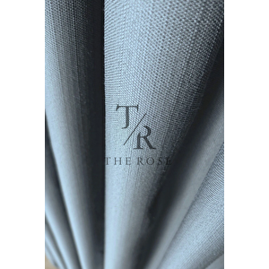 Keten Fon Perde, Gri, Pano Fon, Sık Pile, Kuşaklı, Düz Renk, Tek Kanat