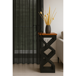 Siyah Grek Düz Tül Perde, Sık Pile, Düz, Sade, Tül Perde, Kornişli, Modern, Siyah 350x270 cm