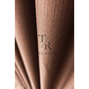 Keten Fon Perde, Koyu Kahve, Pano Fon, Sık Pile, Kuşaklı, Düz Renk, Tek Kanat