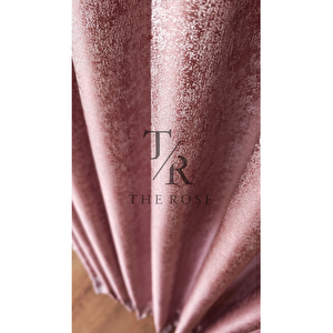 Lyra Fon Perde Pudra, Tek Kanat, Pileli, Yeni Sezon, Kırışmaz, Kuşak Hediyeli 90x250 cm