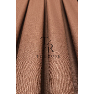 Keten Fon Perde, Koyu Kahve, Pano Fon, Sık Pile, Kuşaklı, Düz Renk, Tek Kanat 100x230 cm