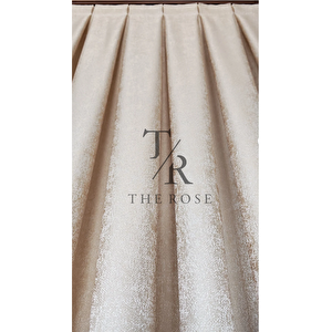 Lyra Fon Perde Bej, Tek Kanat, Pileli, Yeni Sezon, Kırışmaz, Kuşak Hediyeli