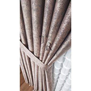 Lyra Fon Perde Kahve, Tek Kanat, Pileli, Yeni Sezon, Kırışmaz, Kuşak Hediyeli 70x270 cm