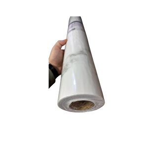 60cmx300cm Tek Parça Yapışkanlı Rulo Mermer Desenli Duvar Paneli Kağıdı Silinebilir Cf-1060-alya