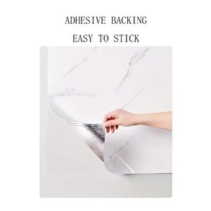 60cmx300cm Tek Parça Yapışkanlı Rulo Mermer Desenli Duvar Paneli Kağıdı Silinebilir Cf-1060-alya