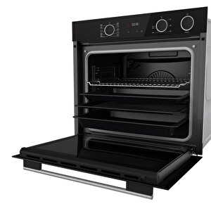 Ferre Fryart & Buharlı Elio Sessiz Davlumbaz Elektrikli Siyah Ank. Set ( D077-sa + Ms261 + Xe64cs )