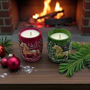 Yılbaşı Unicorn Mumluk - Vanilya Kokulu Soya Mumu