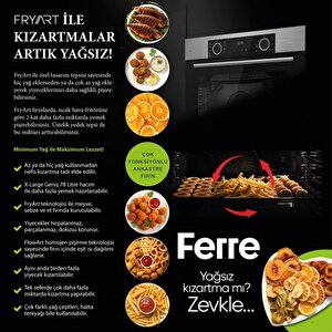 Ferre Fryart Fusion Vitroseramik Elektrikli Gri  Ankastre Set ( D082-sa Sessiz + Ms261 + Xe63cpr)