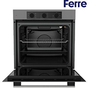 Ferre Flowart Via Vitroseramik Elektrikli Gri  Ankastre Set ( D065-sa Sessiz + Ms261 + Qbl62cpr)