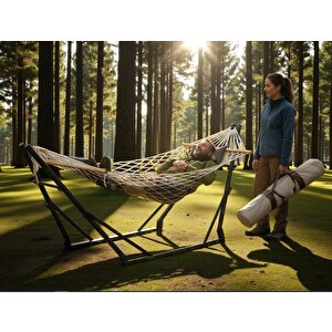 Sante Katlanabilir Kademe Ayarlı Metal Ayaklı Hamak Taşıma Çantası Hediyeli