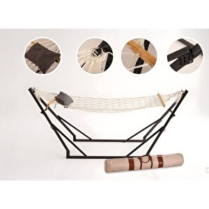 Sante Katlanabilir Kademe Ayarlı Metal Ayaklı Hamak Taşıma Çantası Hediyeli