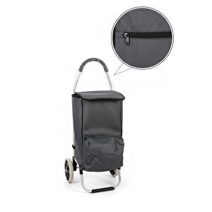 Buzluklu Termal Pazar Arabası – Katlanabilir Alüminyum Şase, Büyük Hacim, Sessiz Tekerlek