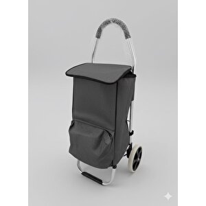 Buzluklu Termal Pazar Arabası – Katlanabilir Alüminyum Şase, Büyük Hacim, Sessiz Tekerlek