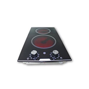 Afm Tech V5-02 Vitroseramik 2'li Ankastre Elektrikli Ocak