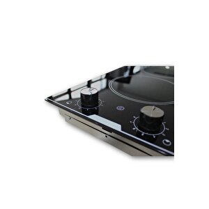 Afm Tech V5-02 Vitroseramik 2'li Ankastre Elektrikli Ocak