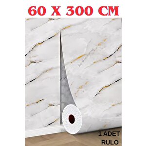 60cmx300cm Tek Parça Yapışkanlı Rulo Mermer Desenli Duvar Paneli Kağıdı Silinebilir Tx-031-arda