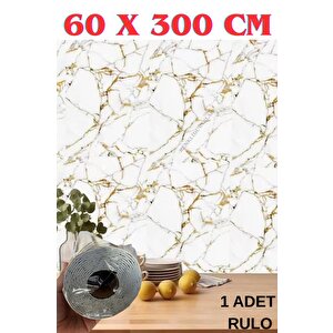 60cmx300cm Tek Parça Yapışkanlı Rulo Mermer Desenli Duvar Paneli Kağıdı Silinebilir Ls-6010-böte