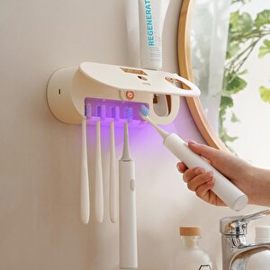 Mioji Mio Uv5f 1200mah Şarj Edilebilir Uv Sterilizatörü Otomatik Diş Fırçası Tutucusu