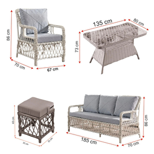 Bngarden Vi̇enna 3+1+1+1+ Camli Masa