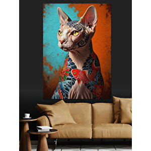 Kedi Gözlü Retro Giyim Dekoratif Kanvas - Mdf Ahşap Tablo 100x140 cm