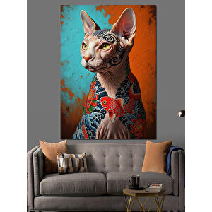Kedi Gözlü Retro Giyim Dekoratif Kanvas - Mdf Ahşap Tablo 100x140 cm