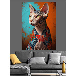 Kedi Gözlü Retro Giyim Dekoratif Kanvas - Mdf Ahşap Tablo 100x140 cm