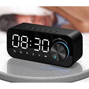 Bluetooth Şarjlı Alarmlı Usb/sd Aynalı Masa Saati