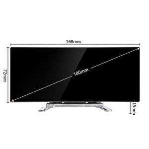 Valkyrie Alarmlı Led Dereceli Curved Dijital Masa Saati