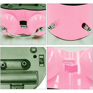 Valkyrie Akar Saniyeli Kalp Şeklinde Analog Çalar Saat Kalpli Alarmlı Yüksek Zil Sesli Işıklı Masa Saati Pembe