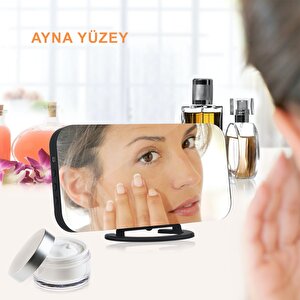 Aynalı Led Dijital Saat 2 Usb Hızlı Şarj Alarmlı Masa Saati