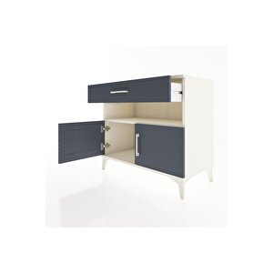 Hyperion Şifonyer Tek Raflı Tek Çekmeceli 2 Kapaklı 88x44x80 Aytaşı-antrasit