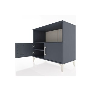 Hyperion Şifonyer 2 Raflı 2 Kapaklı 88x44x80 Antrasit-antrasit