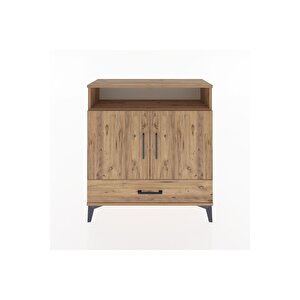 Arges Şifonyer 3 Raflı Tek Çekmeceli 2 Kapaklı 88x30x96 Çam-çam