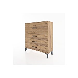 Arges Şifonyer 4 Çekmeceli 88x30x96 Çam-çam