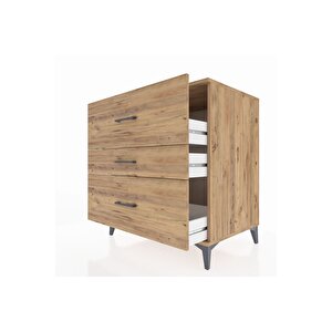 Kronos Şifonyer 3 Çekmeceli 88x59x96 Çam-çam