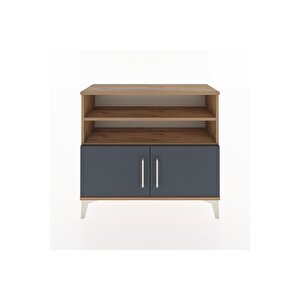 Arges Şifonyer 3 Raflı 2 Kapaklı 88x30x80 Çam-antrasit