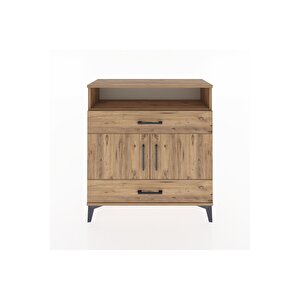 Arges Şifonyer 3 Raflı 2 Çekmeceli 2 Kapaklı 88x30x96 Çam-çam