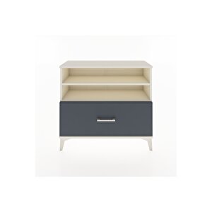 Arges Şifonyer 2 Raflı Tek Çekmeceli 88x30x80 Aytaşı-antrasit