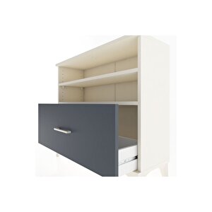 Arges Şifonyer 2 Raflı Tek Çekmeceli 88x30x80 Aytaşı-antrasit