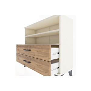Arges Şifonyer 2 Raflı 2 Çekmeceli 88x30x80 Aytaşı-çam